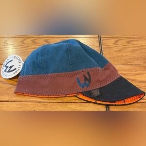 NWT Welder Nation Apparel Radial Remington Hat, size 6 7/8, brown/teal color